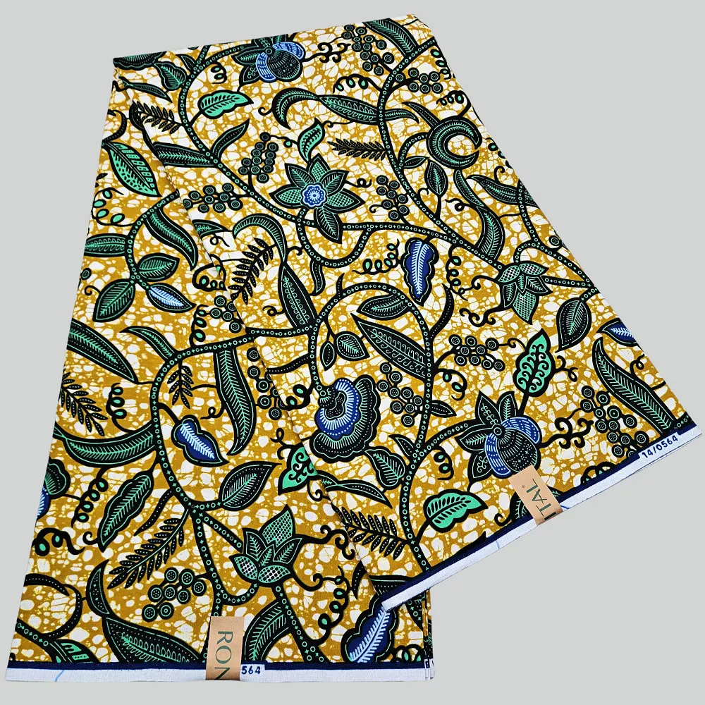 Popular African cotton wax printed fabric, veritable real wax loincloth, DIY making clothes, dress, bags and decorations, 6yards - 4