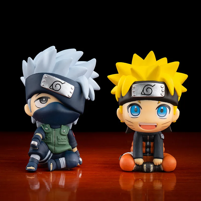 Anime Naruto Figure - 9cm Q Version Kawaii Action Figurine for Car Decoration Collection