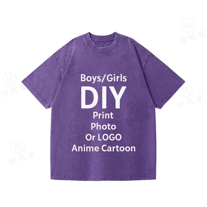Vintage Washed Custom T-Shirt for Kids – Personalize with Your Design