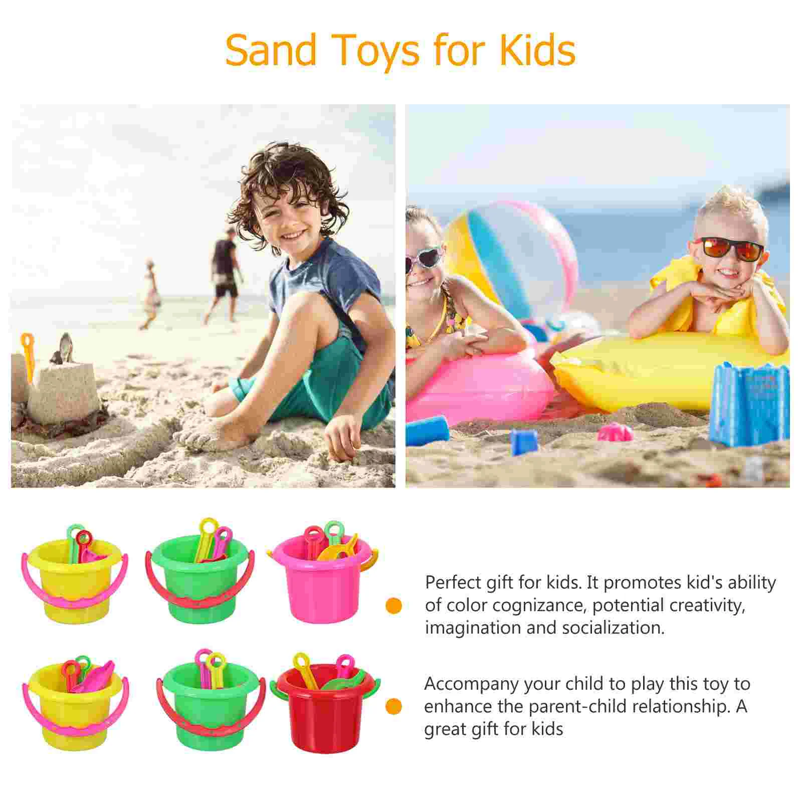24pcs Child Sand Bucket Interesting Kids Beach Bucket Toy Mini Bucket Mini Toddler Kids Toys For Kids 3
