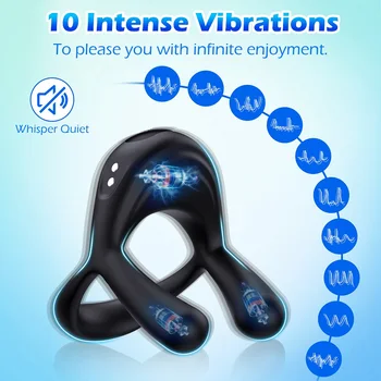 New Cock Ring for Men Vibrating Ring Man 10 Vibration Frequencys Cockrings Delay Ejaculation penis Rings Sex Toys for Adult 18 New Cock Ring for Men Vibrating Ring Man 10 Vibration Frequencys Cockrings Delay Ejaculation penis Rings