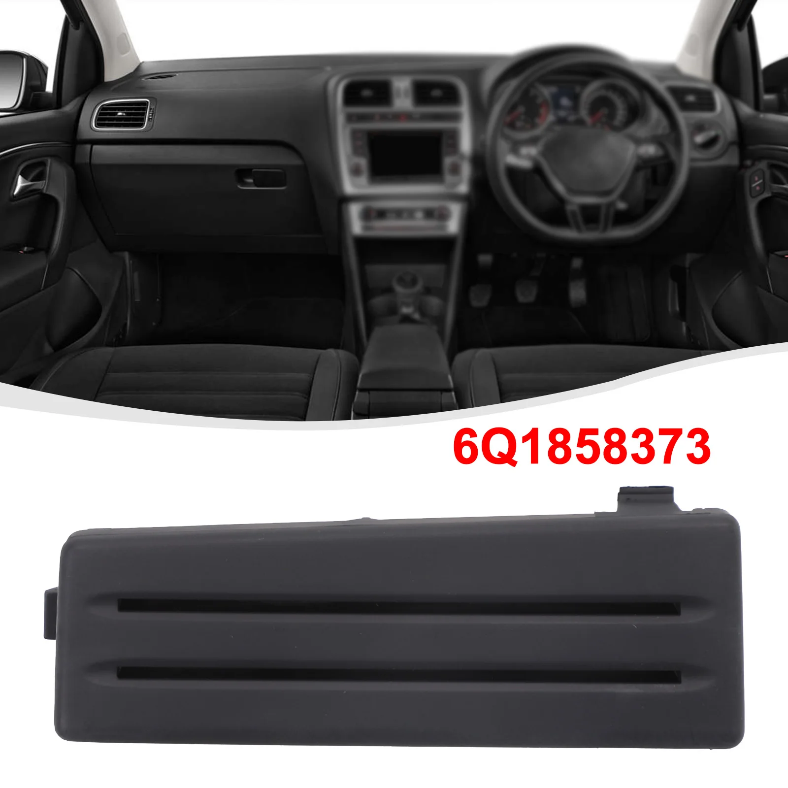 

Car Front Console Water Cup Holder & Card Slot Storage Box 6Q1858373, 6Q0 858 575 A 1QB, 6Q0858575A For 9N 2002-2010 Accessories