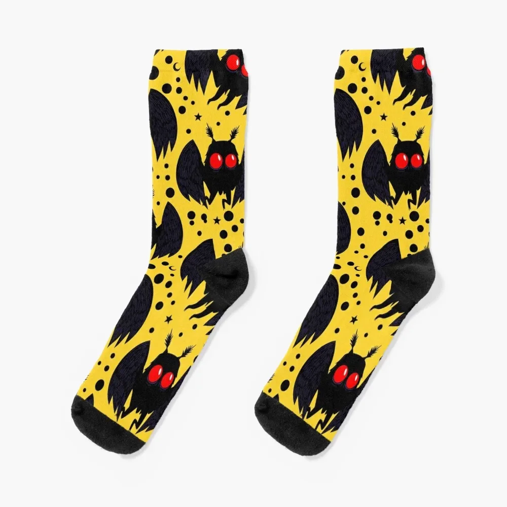 Mothman Yellow Night Socks fashionable Wholesale colored new in's Socks Men Women's