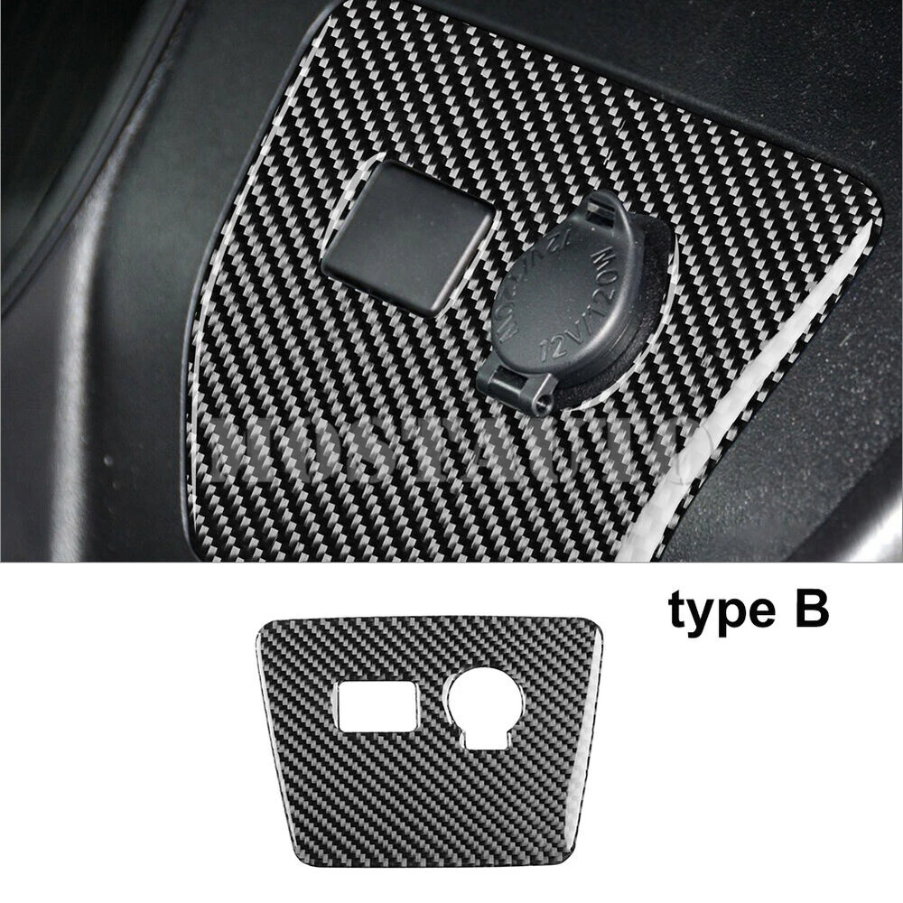 

For Toyota Prius Soft Carbon Fiber Interior Power Outlet Button Panel Cover Trim 2012-2015 1pcs （2 Color） Style B