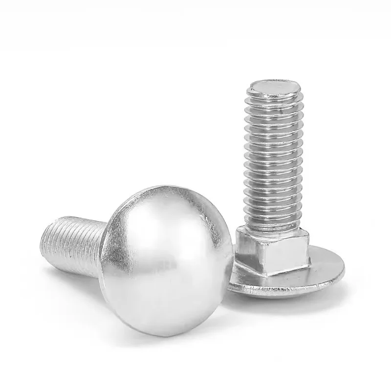 M4 M5 M6 M8 304 Stainless Steel DIN603 Carriage Bolts Truss Round Head Square Neck Coach Screw for Shelf Desk Furniture Bolts