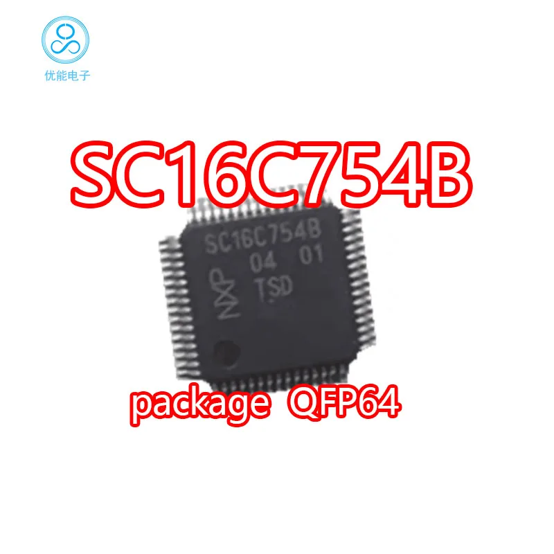 

Imported chip SC16C754B SC16C754B QFP64 packaging SC16C754