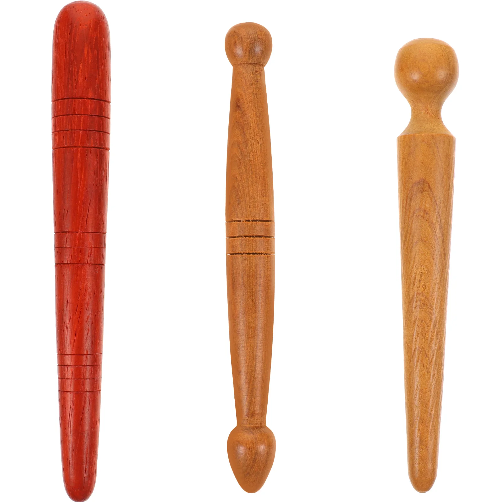 

3 Pcs Feet Massager Wooden Acupuncture Stick Tools Relax Pen Foot Reflexology Rod