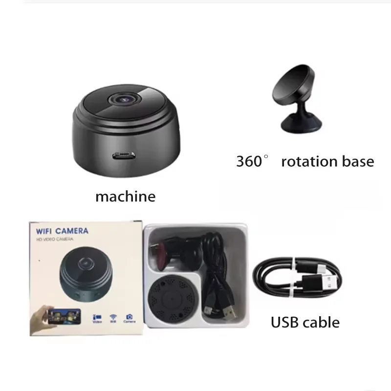 4K HD Wireless WiFi Mini Security Camera for Intelligent Home Monitoring