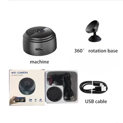 4K HD Wireless WiFi Mini Security Camera for Intelligent Home Monitoring (Black  Set)