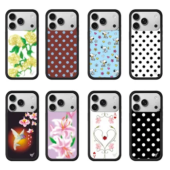 New Wildflower 3D WF Polka Dots Phone Case for iPhone 17 Pro Max 16 Plus 17 Air 12 13 14 15 16 Cover Cherry Snoopy Cartoon case 1
