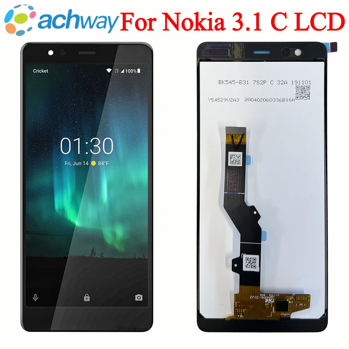 

5.45" Tested Well For Nokia 3.1 C LCD Display Touch Screen Digitizer Assembly For Nokia 3.1 C TA-1140 LCD Replacement Screen