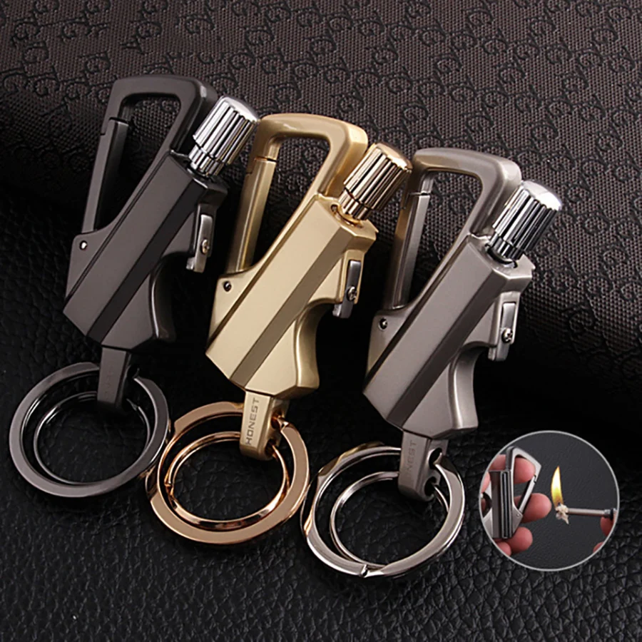 Multifunctional Match coal oil Lighter Outdoor Waterproof Portable Wine Open Keychain Men Smoking Accessories Gifts