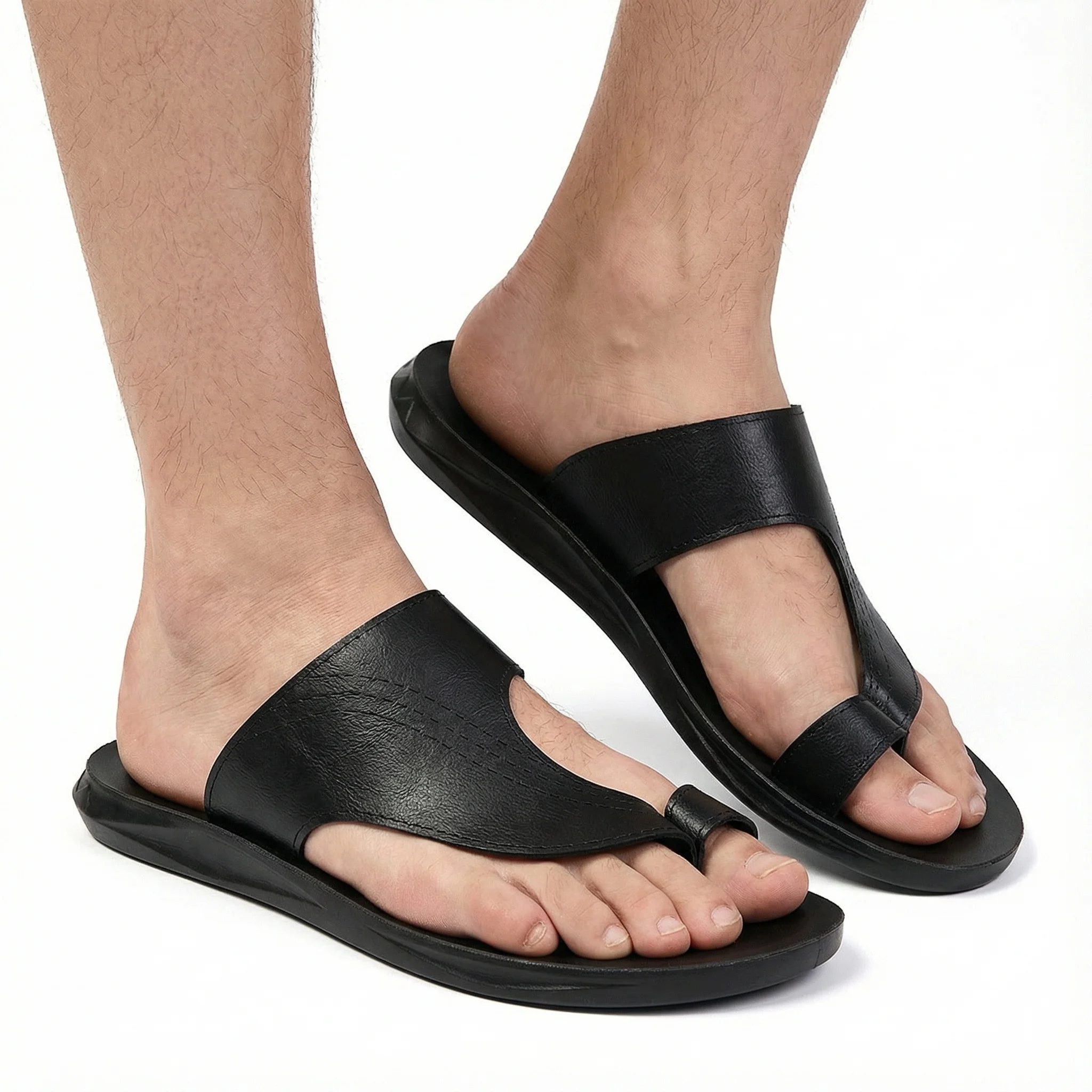Flip-Flops for Men Summer Slippers New Arrival Comfortable Anti-Slip Cross-Border European Size Durable Toe-Strap Shoes for Men - 2