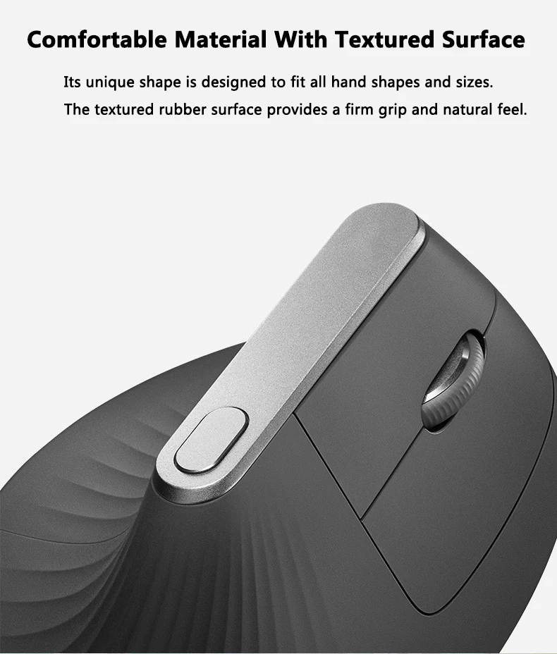 듀얼 모드 충전식 2.4G+블루투스 인체공학적 수직 마우스 USB 사무실용 무소음 건강 광학 게이밍 마우스 (노트북, PC, 데스크탑용)