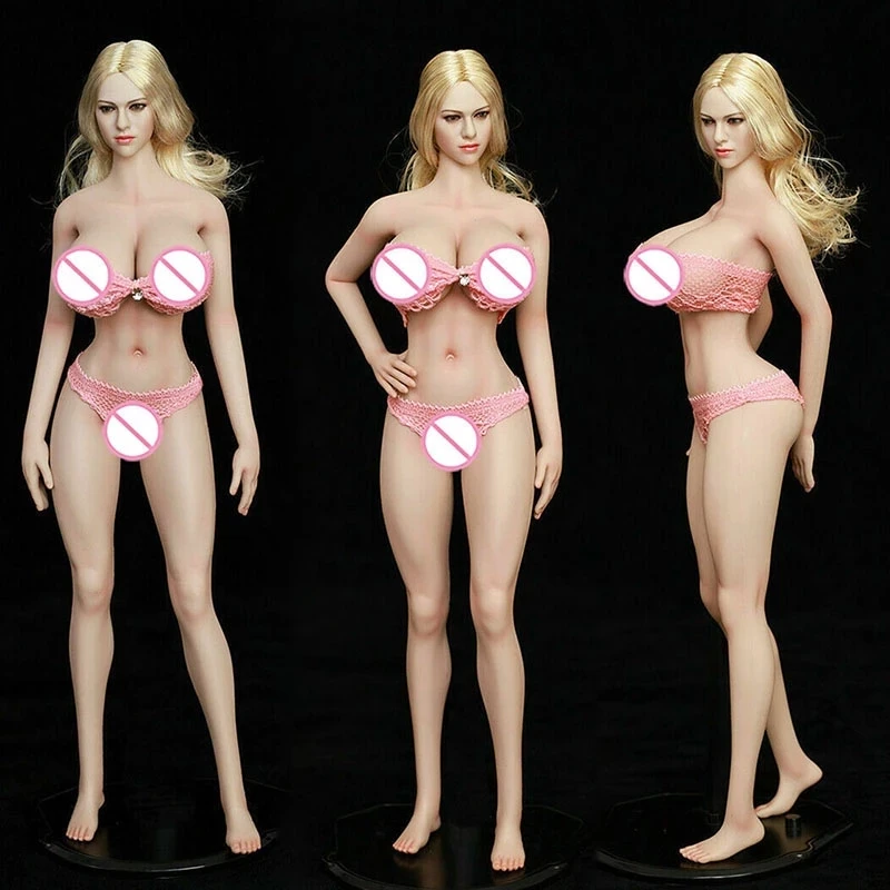 

1/6 Silicone Asian Female Body 28xl Full Body Movable Seamless Glued KT color Soldier Body