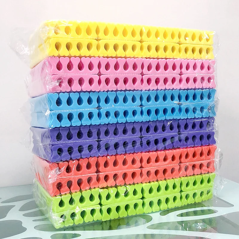100pcs Pink Sponge Nail Art Tools-Finger & Toe Separators for Manicure & Pedicure Foot Care-Bulk