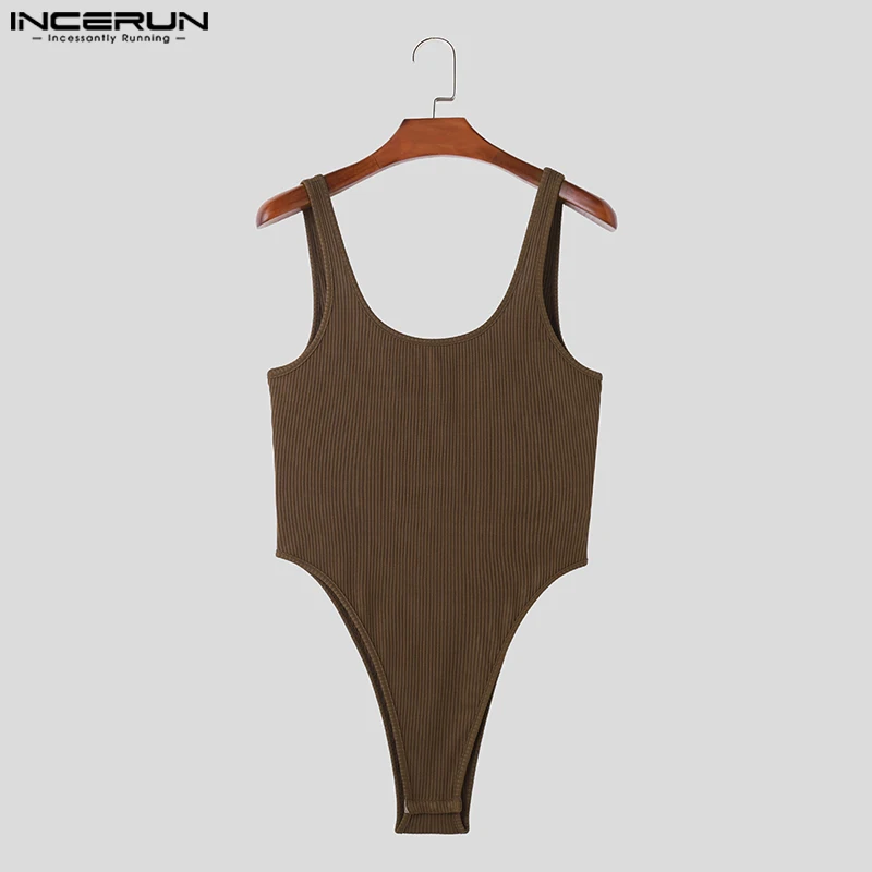 Men Bodysuits Rompers Tank Tops INCERUN S-5XL