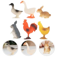 

6Pcs Simulated Poultry Model Adornment Kids Poultry Poultry Shape Ornament