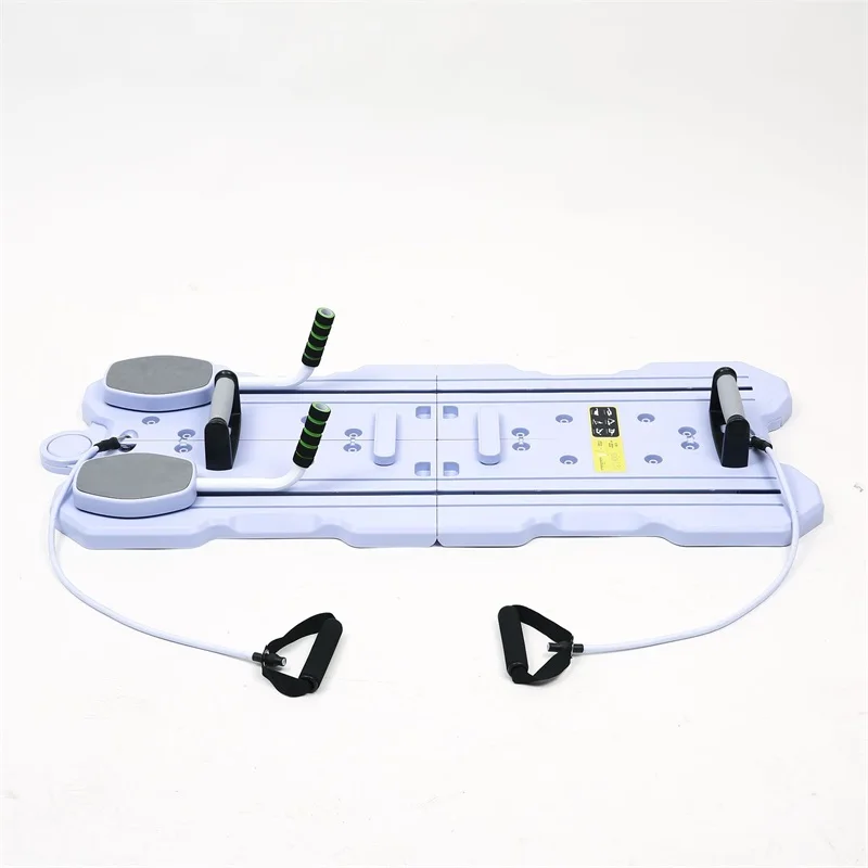 Foldable Push up Board, Home Gym Push up Bar, Pilates Bar & Fitness Accessories with Resistance Bands