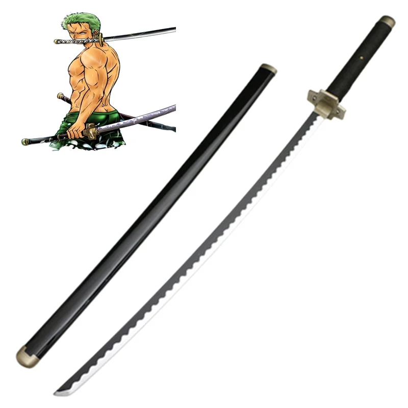 

Cosplay Roronoa Zoro Anime Xue Zou Katana Sword Role Playing Sauron Sandai Kitetsu 104cm Weapon Wood Prop
