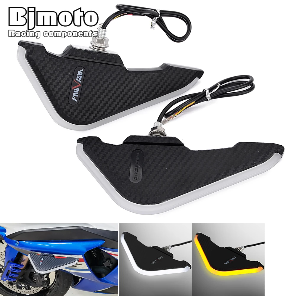 

Motorcycle Fairing Turn Signal Decorative Dynamic Wing Kit For KAWASAKI NINJA 250 3000 400 650 ZX6R ZX10R Ninja 1000SX