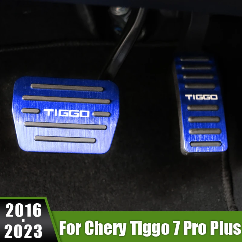 For Chery Tiggo 7 Pro Plus 2016-2019 2020 2021 2022 2023 Aluminum Car Foot Accelerator Brake Clucth Pedals Cover Anti-Slip Pads