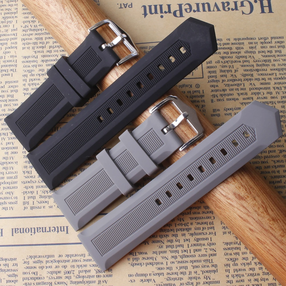 Premium Silicone Rubber Watch Straps in Multiple Colors