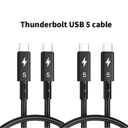 Ultra High - Speed Thunderbolt Data Cable with 240W Power Delivery and 8K60Hz Support - 1m (Black - 2 PC)