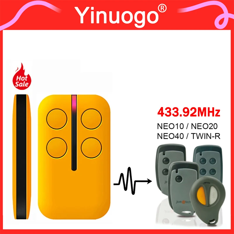 JCM 리모컨 호환 가능한 롤링 코드, JCM NEO10 NEO20 NEO40 TWIN-R 차고 리모컨, 433.92MHz  Best Top5