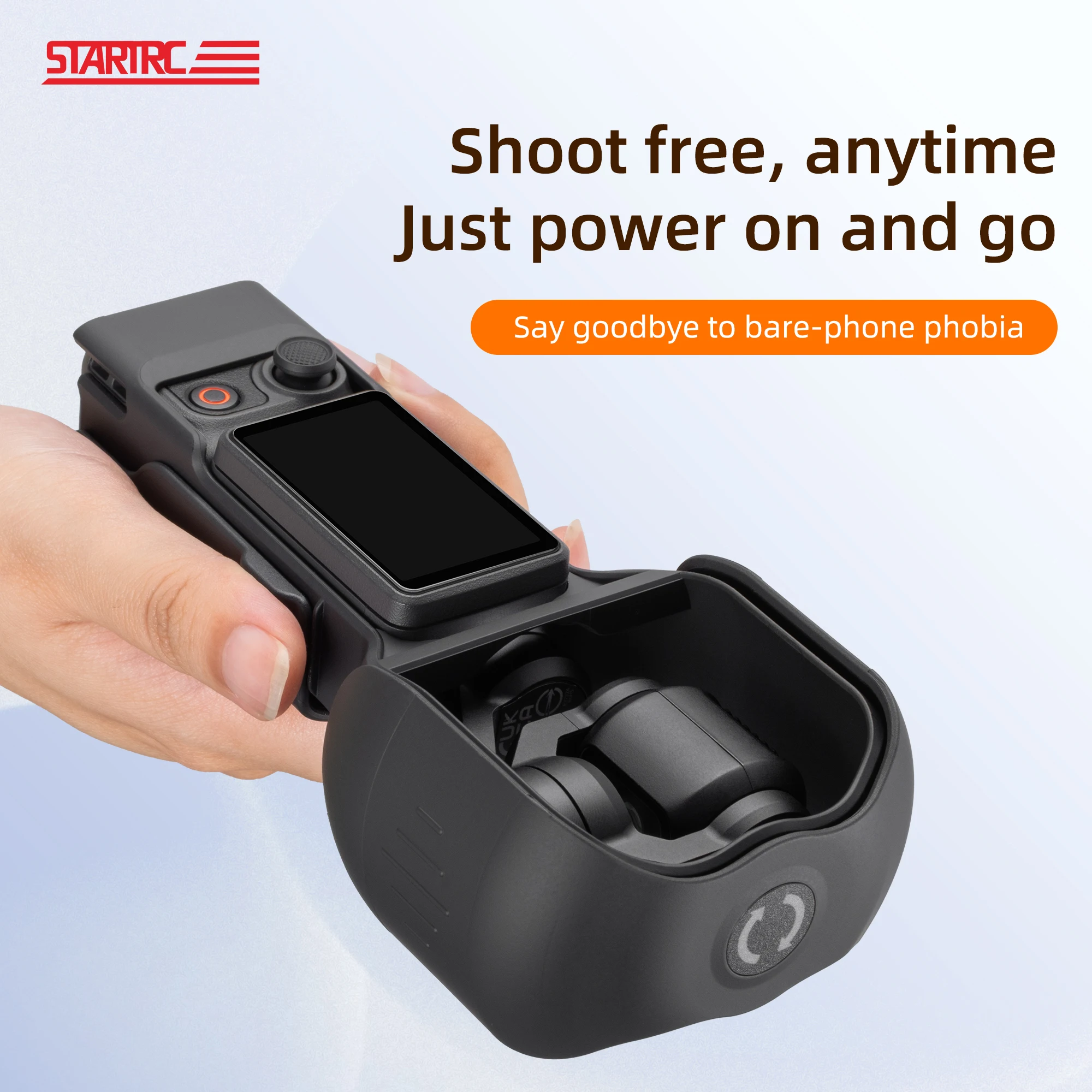 DJI Pocket 4 카메라용 STARTRC 보호 케이스, 제거 없이 촬영 가능한 플립 디자인, 휴대용 보호 쉘 액세서리