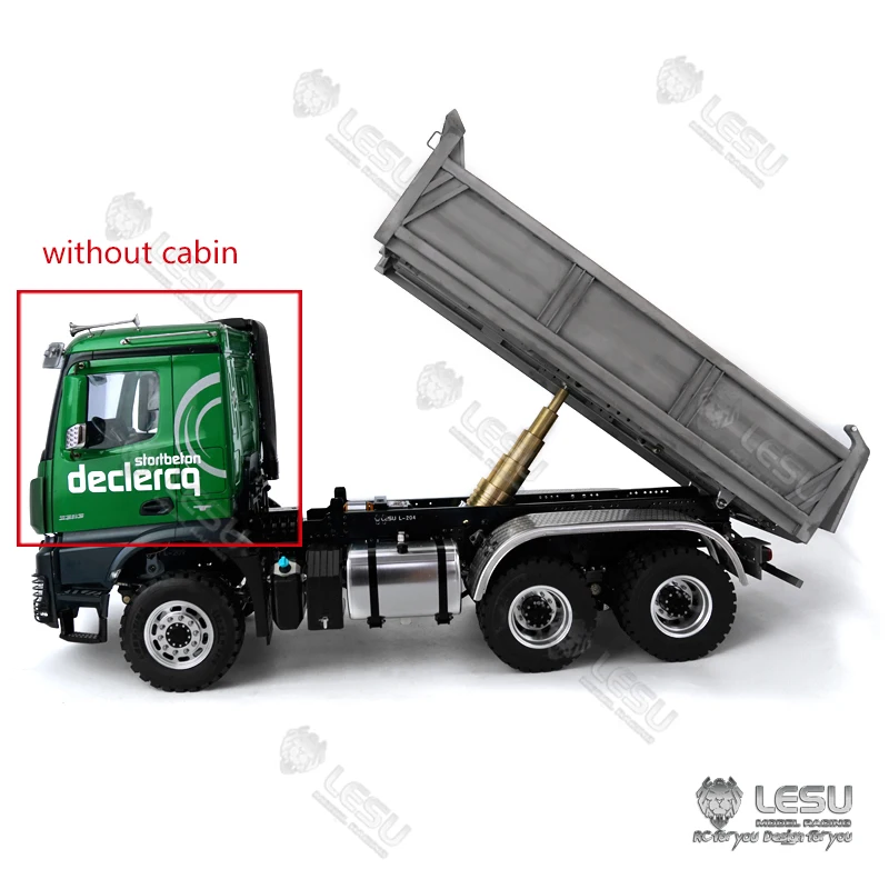 LESU 1/14 6X6 3348 Hydraulic RC Dumper Truck Motor W/O Cabin for DIY Tamiyay Remote Control Toys Car Gift Model TH15857 3