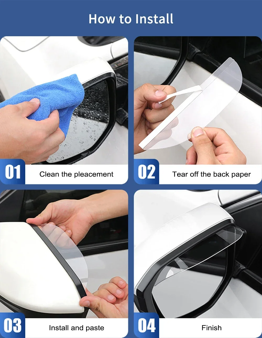 Car Rearview Mirror Rainproof Eyebrow Auto Exterior Accessories For Acura MDX RDX TSX TL ILX TLX NSX RL CDX RSX ZDX TLXL RLX