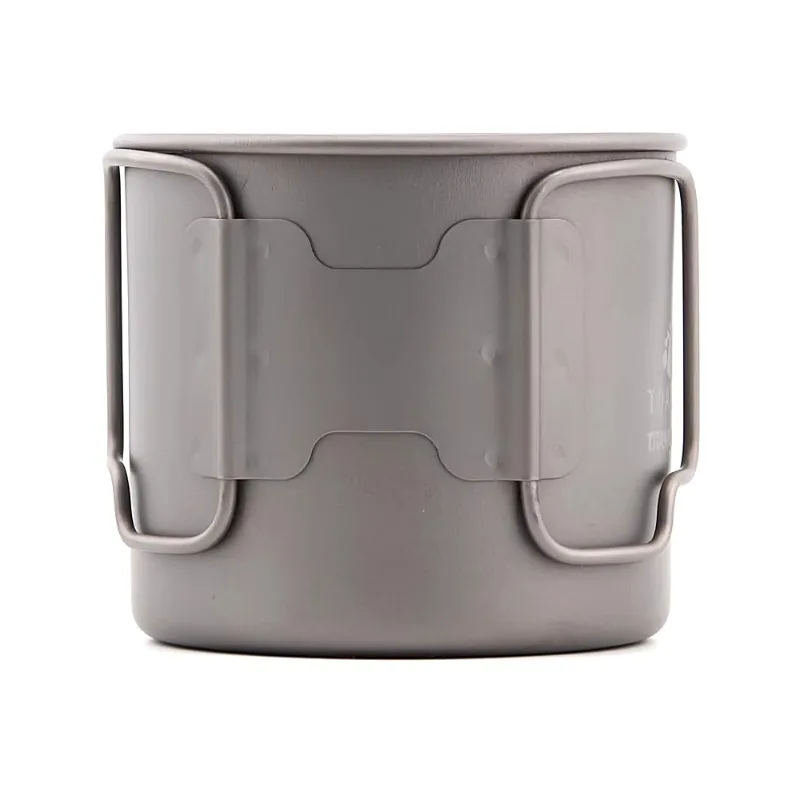 TOAKS Titanium 375ml Cup, Ultralight Outdoor Camping Mug Foldable Handle Tablewaret without Lid CUP-375 5