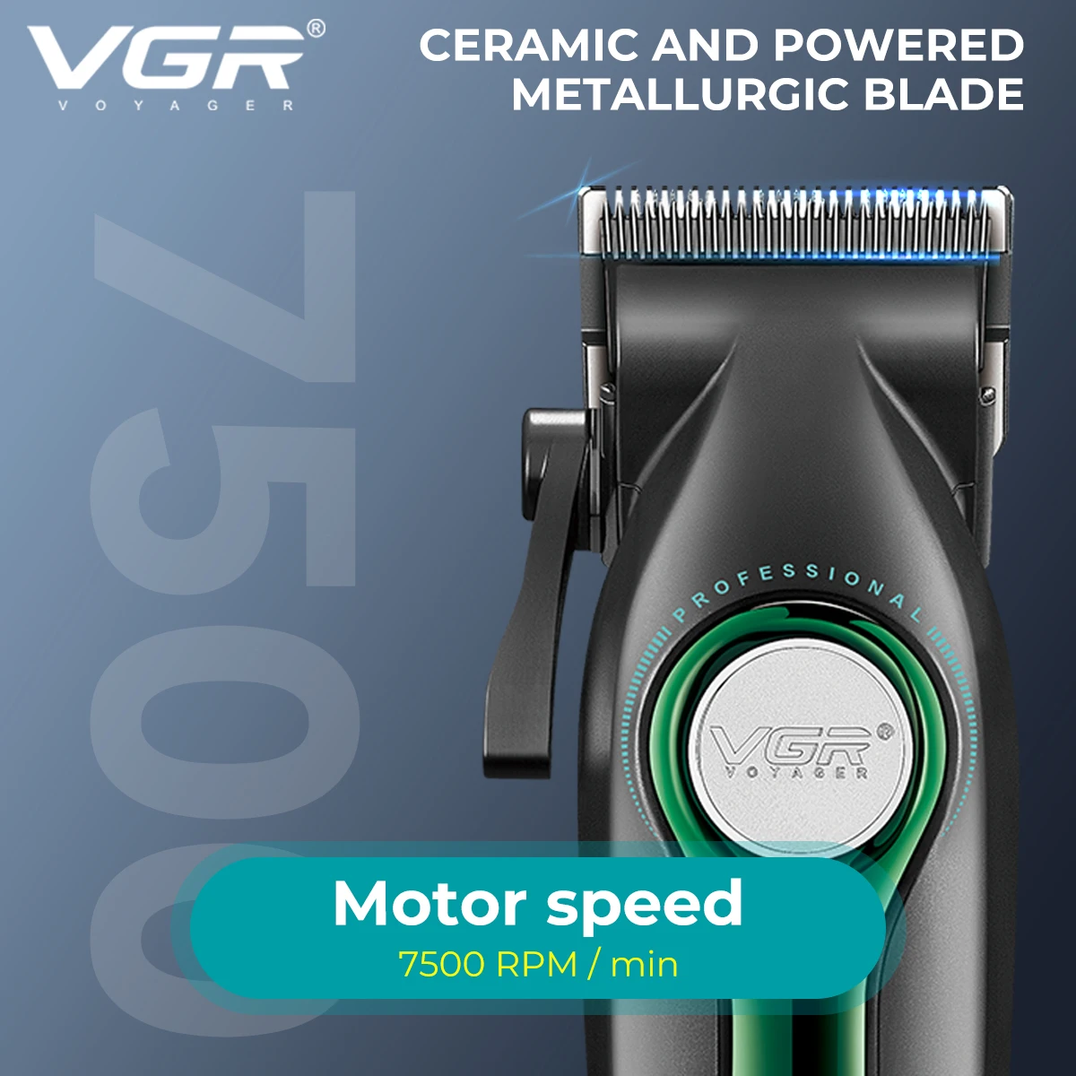 VGR ماكينة تشذيب شعر احترافية ماكينة قص شعر قابلة...