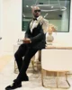 Fashion Men Suits Luxury Beaded Lapel Wedding Groom Tuxedo Customized Male Prom Blazer Dinner Party Ropa Hombre Marrige 1