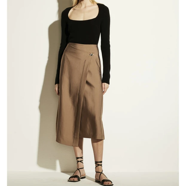 

Женская ацетатная юбка с запахом, асимметричная юбка с высокой талией, весна-лето 2022