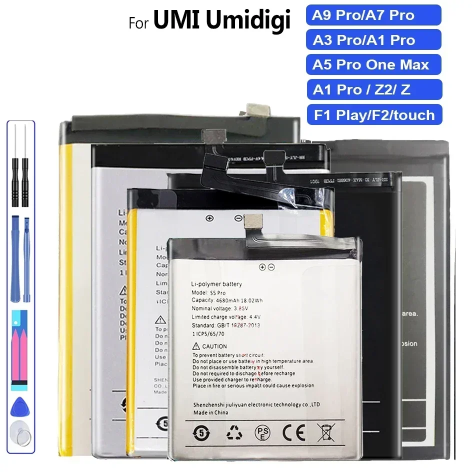 Аккумулятор для UMI Umidigi F1 Play, F2, A9, A7, A5, A3, A1 Pro, Z2, Z, Touch, OneMax, OnePro, Power 3, S2Pro, S2Lite S3 Pro