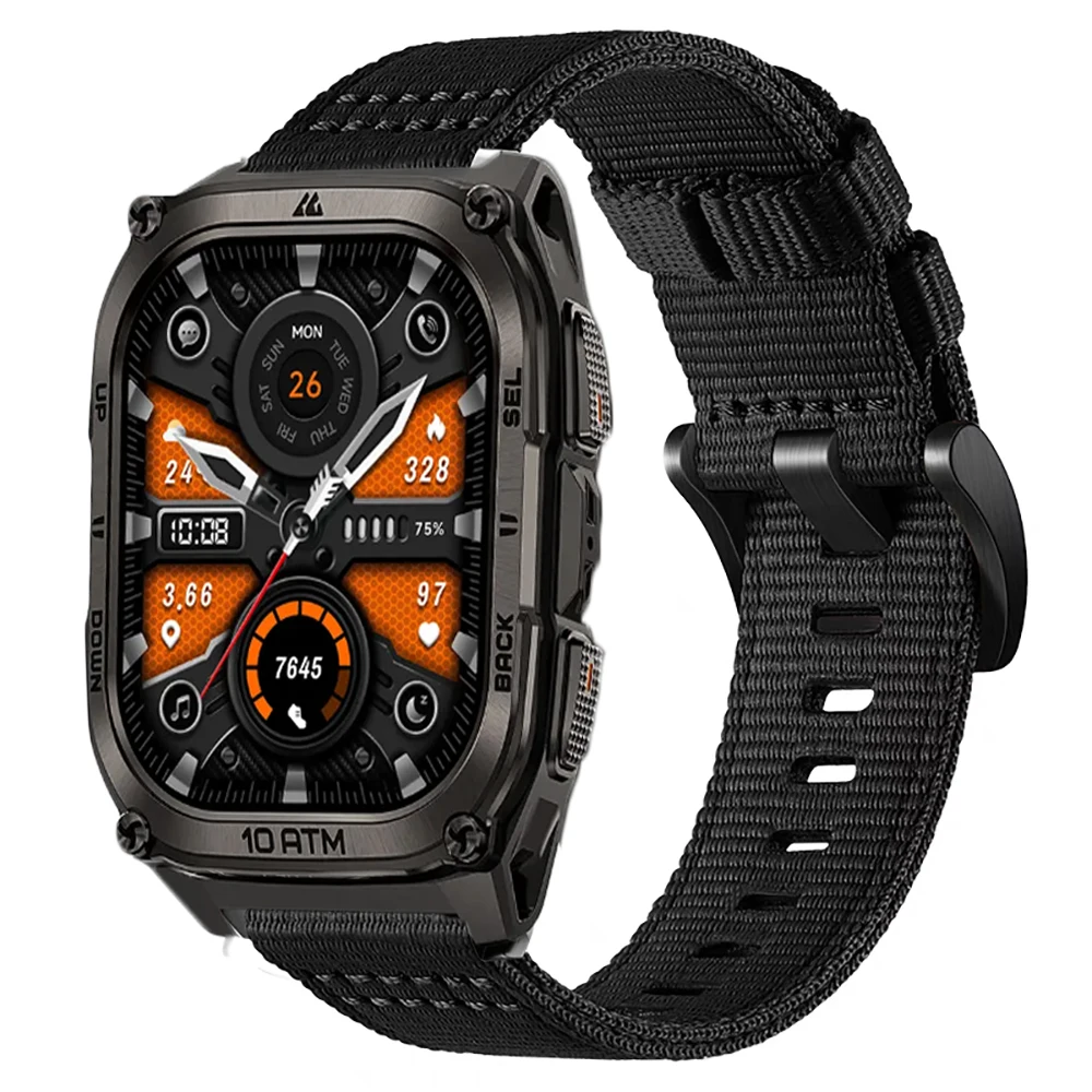 22mm Nylon Wristband - Durable Strap for Men’s Smartwatch Accessories