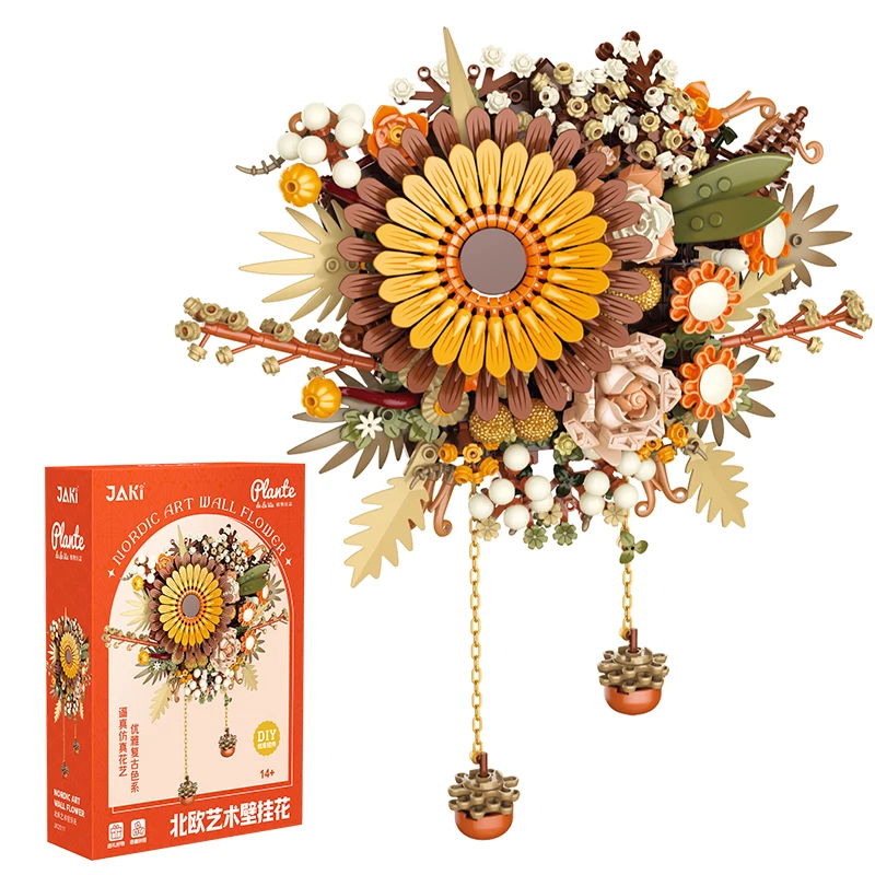 Creativo Romantico Bouquet Di Fiori Di Campo Fiori Building Blocks Eternal Home Wall Plant Decoration Assemblare Il Regalo Del Giocattolo Di Mattoni
