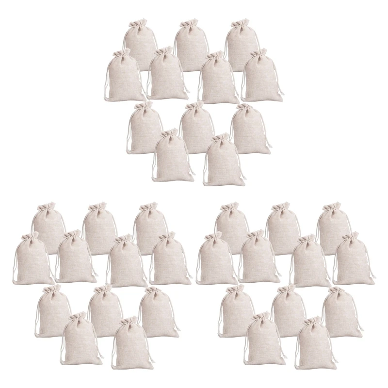 

36Pcs Small Cotton Drawstring Bags Reusable Muslin Cloth Gift Candy Favor Bag Jewelry Pouches
