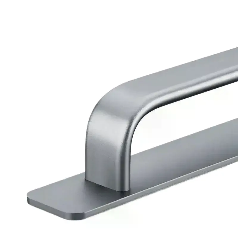 Aluminum Alloy Drill-free Handle Glass Sliding Door Window Drawer Wardrobe Push-pull Bathroom Sticker Door Handles
