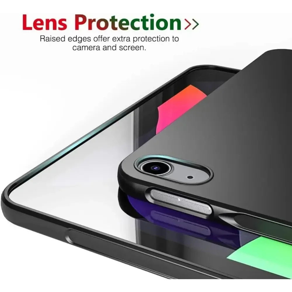 Flexible Black Silicone Tablet Case - Soft TPU Shell Back Cover