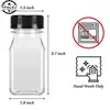 4Pcs 120ML Clear Drink Containers Plastic Reusable Empty Juice Bottles With Black Tamper Proof Lids Milk Split Beverage Bottle 6