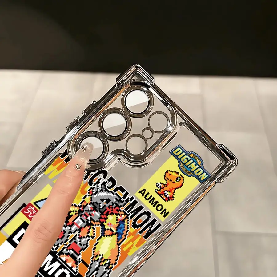 Transparent Protective Phone Case with Digimon Adventure Design