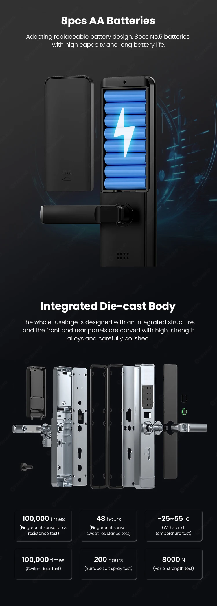 Ttlock App 3D Face Recognition Digital Door Camera Fingerprint cerradura intelig