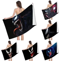 M-Marvel Terror V-Venom Towel Towel pattern beach towel, quick drying and absorbent, The fabric is made of cotton and does 1