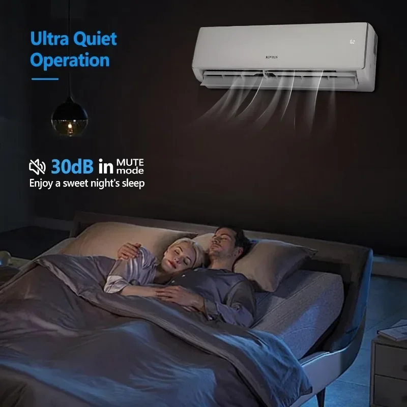 ROVSUN 11000 BTU Wifi Enabled Mini Split Air Conditioner & Heater, 17 SEER2 115V Inverter Ductless Wall AC Unit 5