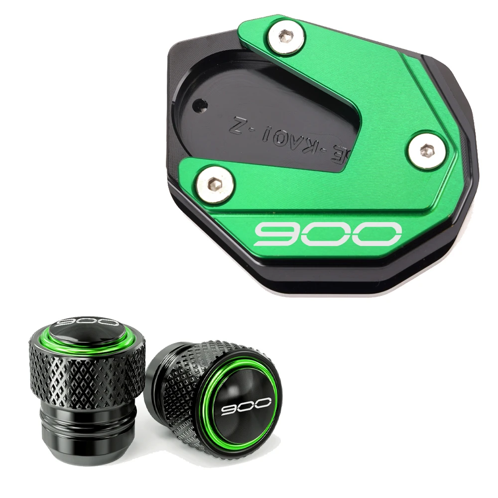 Für Kawasaki Z900 Z900RS Z900SE 2017-2023 2024 CNC Motorrad Ständer Seite Stehen Verlängerung Platte Enlarger Pad Reifen ventil Kappen – Detail 5