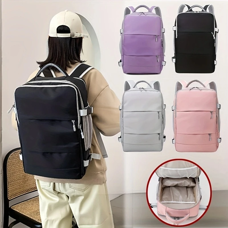 

Women Travel Backpack Water Repellent Anti-Theft Stylish Casual Daypack Bag With Luggage Strap USB Charging Port Backpack