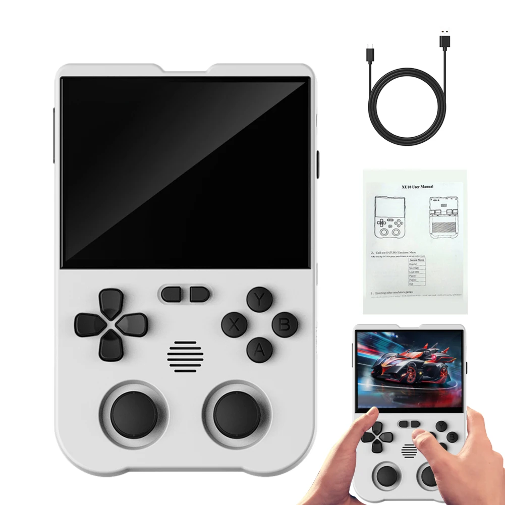 

Портативная игровая консоль XU10, 3,5 дюйма, ретро-игровые консоли, Классический эмулятор с 3000 мАч перезаряжаемой батареей, система видеоигр